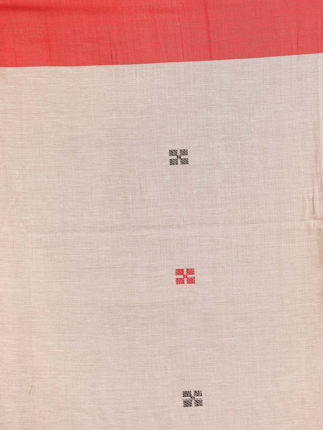 Indethnic Beige Bengal Handloom Pure Cotton Saree Daily Saree - Saree Detail View