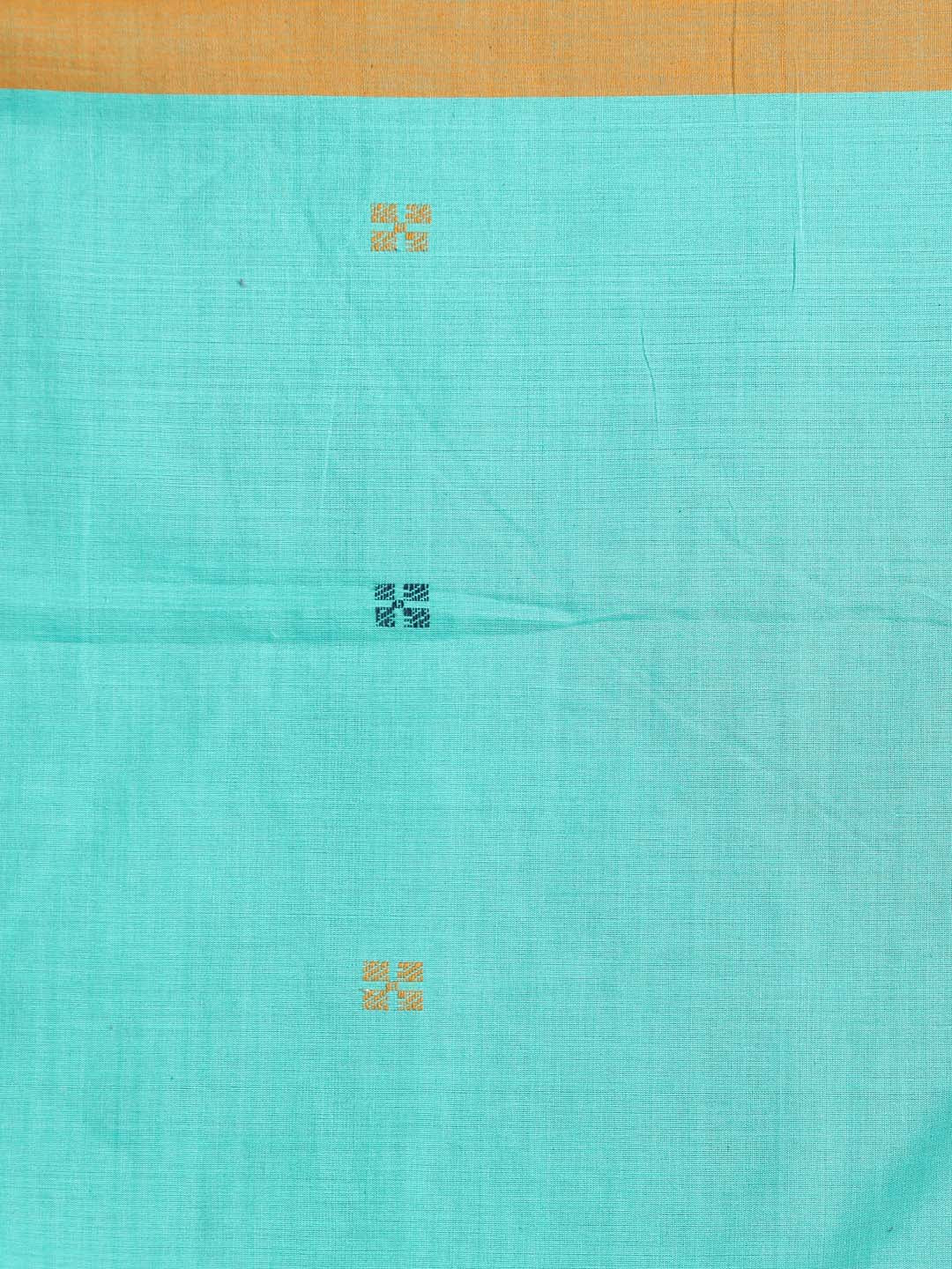 Indethnic Blue Bengal Handloom Pure Cotton Saree Daily Saree - Saree Detail View