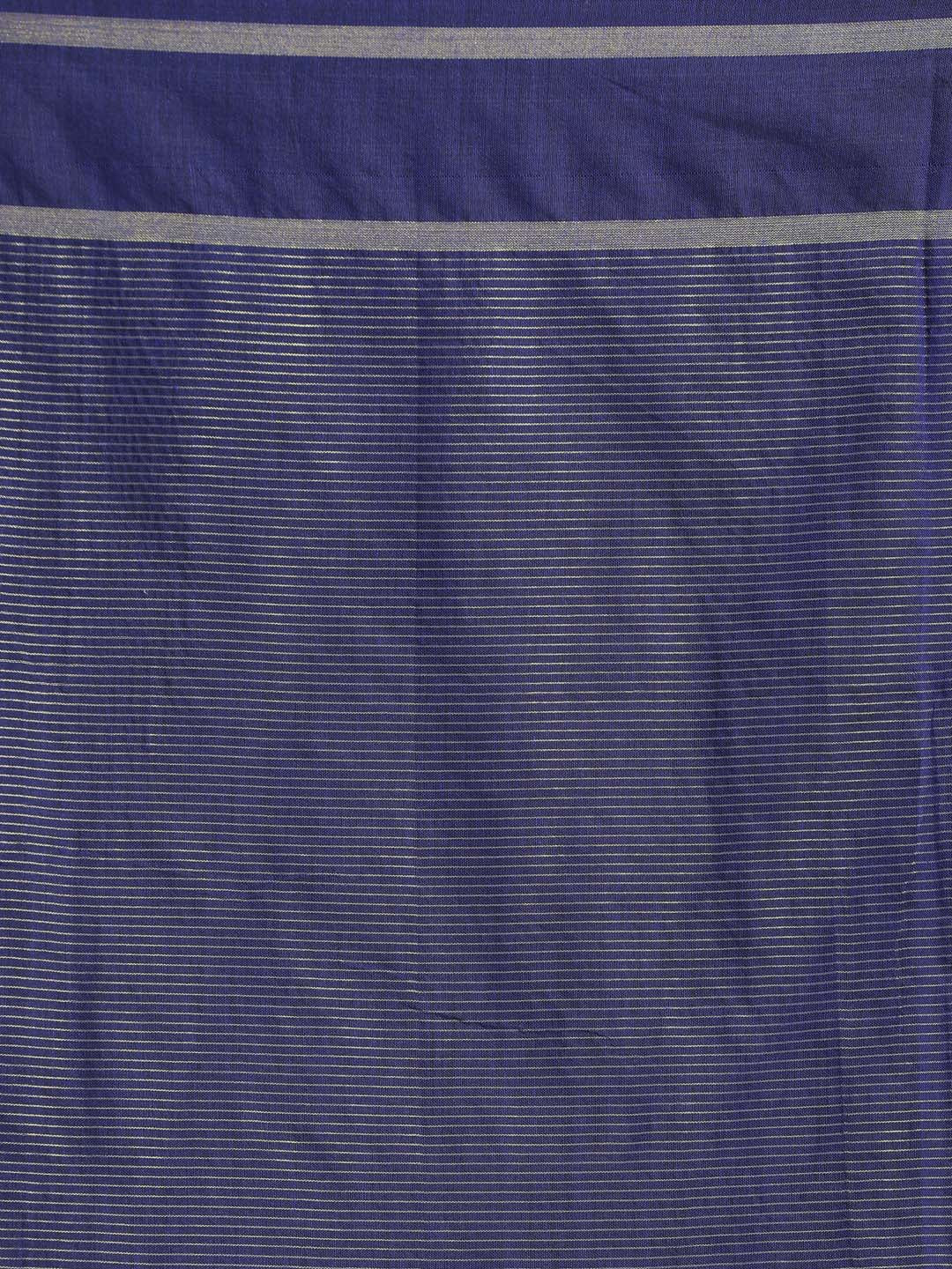 Indethnic Blue Bengal Handloom Pure Cotton Saree Work Saree - Saree Detail View