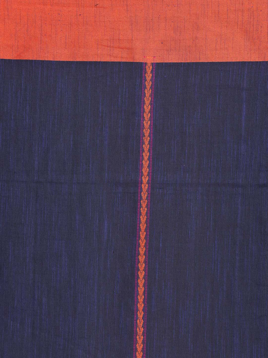 Indethnic Navy Blue Bengal Handloom Pure Cotton Saree Daily Saree - Saree Detail View