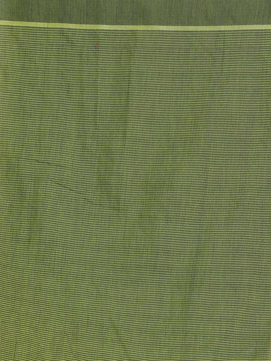 Indethnic Olive Bengal Handloom Pure Cotton Saree Work Saree - Saree Detail View