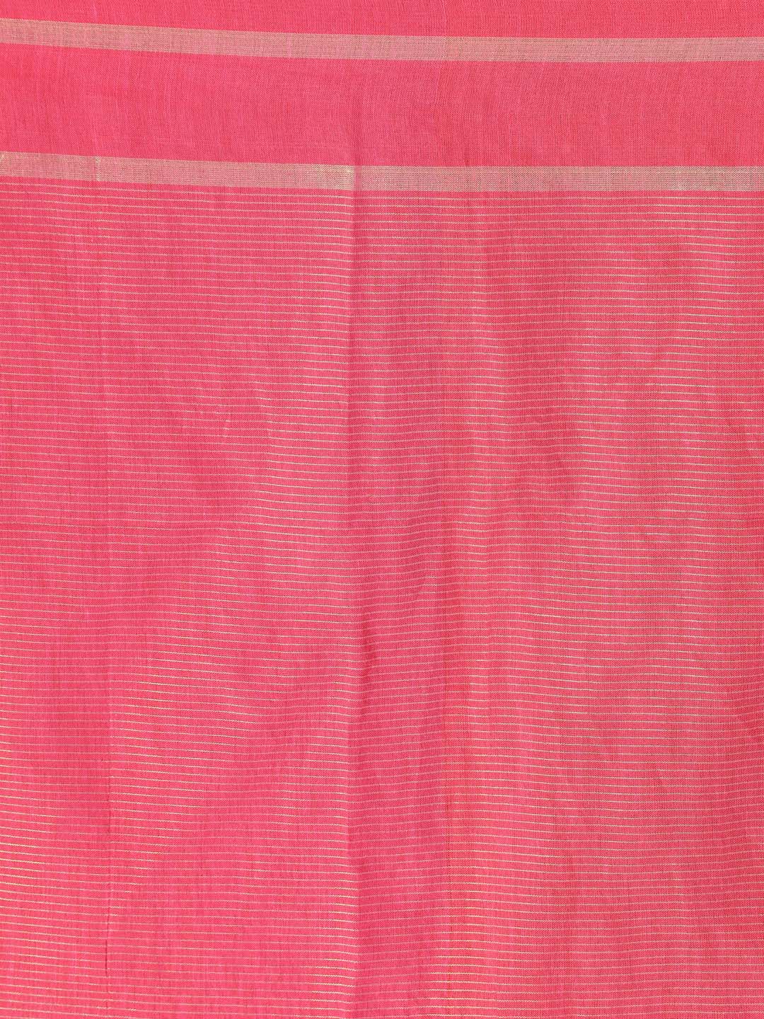 Indethnic Pink Bengal Handloom Pure Cotton Saree Work Saree - Saree Detail View