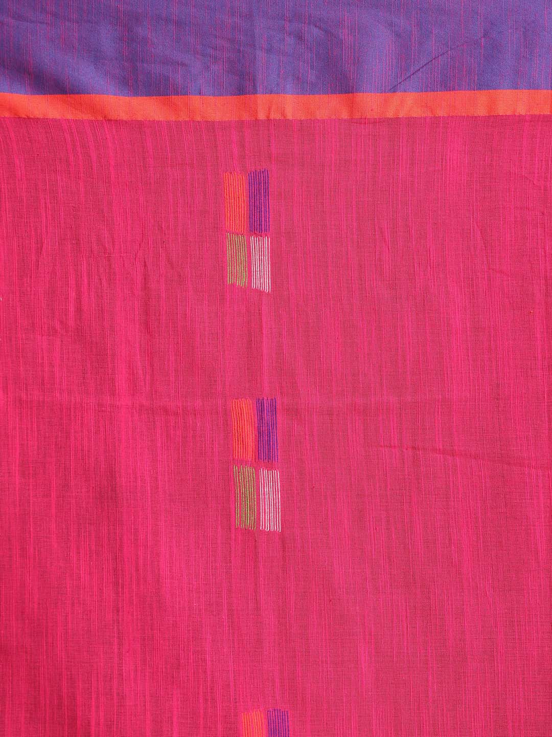 Indethnic Pink Bengal Handloom Pure Cotton Saree Work Saree - Saree Detail View