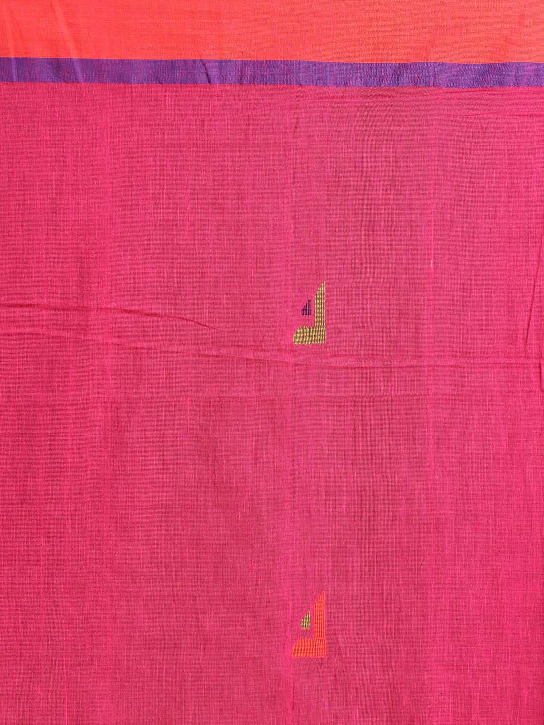 Indethnic Pink Bengal Handloom Pure Cotton Saree Work Saree - Saree Detail View