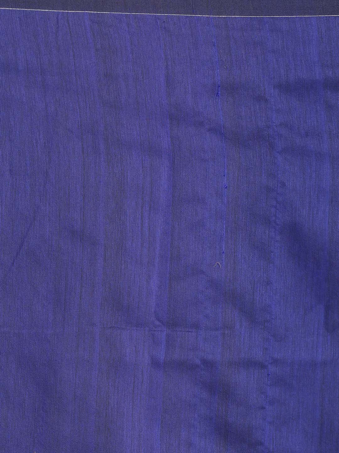 Indethnic Blue Bengal Handloom Cotton Blend Work Saree - Saree Detail View