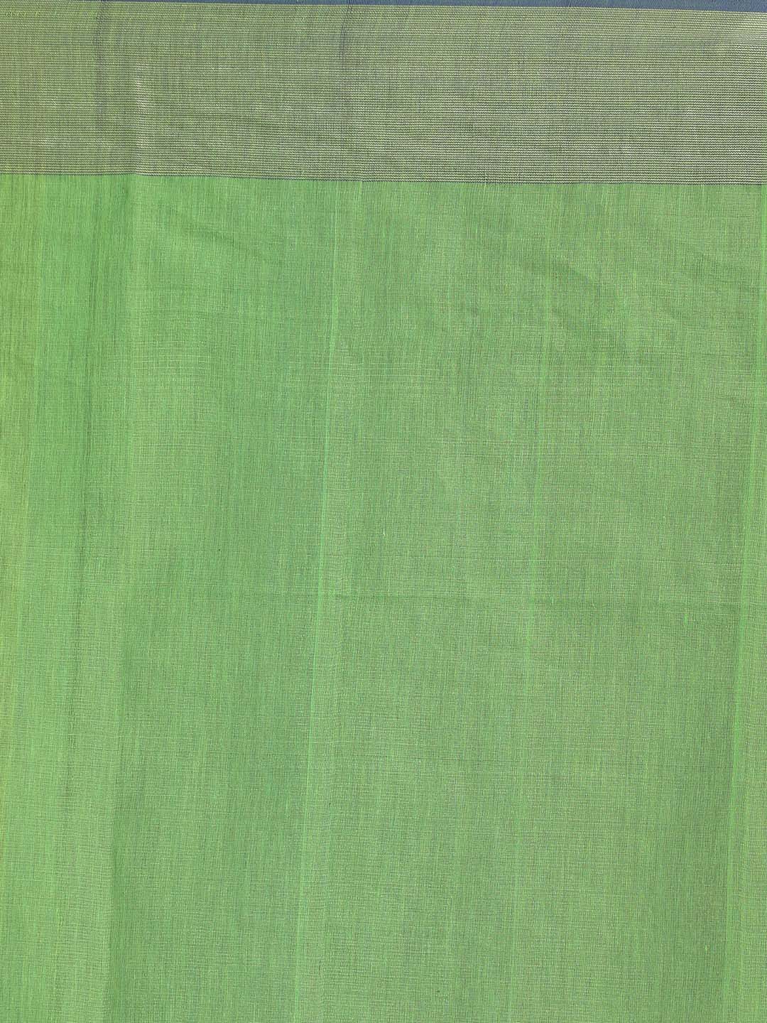 Indethnic Green Bengal Handloom Cotton Blend Work Saree - Saree Detail View