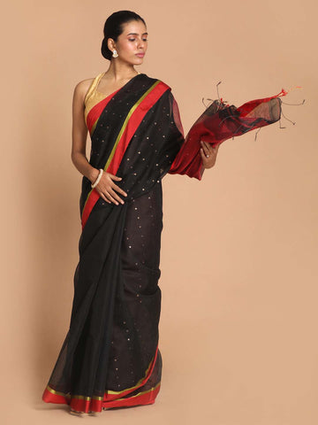 SLATE ELEGANCE (HANDLOOM COTTON BLEND SAREE)