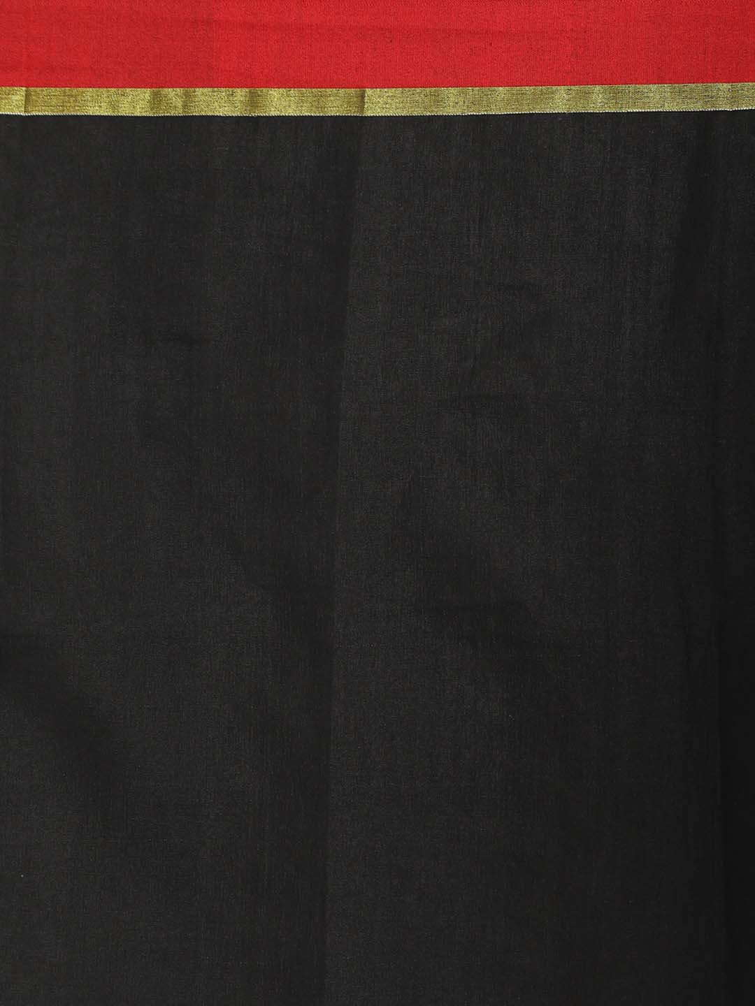 Indethnic Grey Bengal Handloom Cotton Blend Work Saree - Saree Detail View