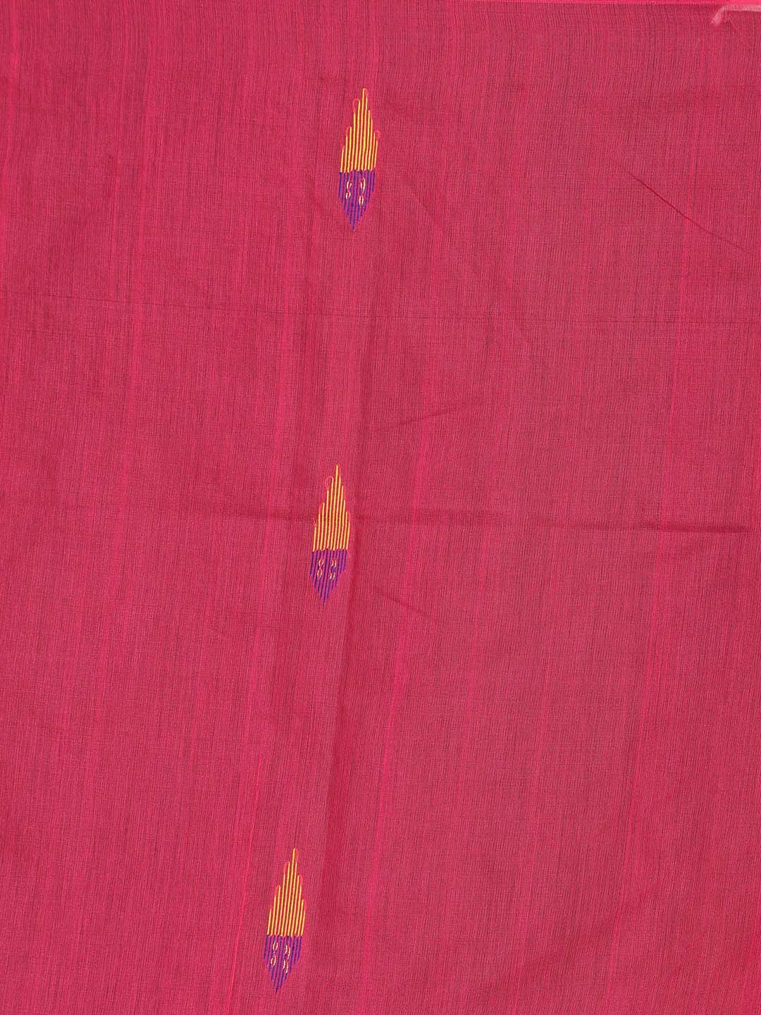 Indethnic Pink Bengal Handloom Cotton Blend Work Saree - Saree Detail View