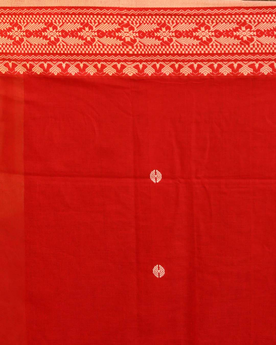Indethnic Red Woven Design Traditional Wear - Saree Detail View