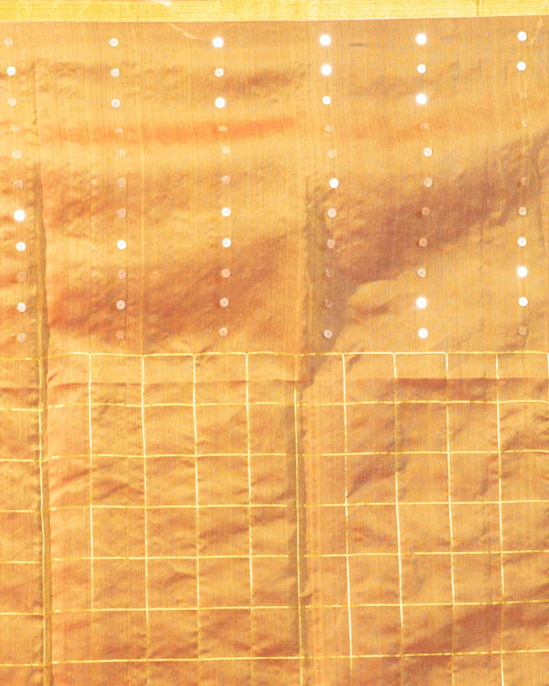 Indethnic Red Checked Party Wear - Saree Detail View