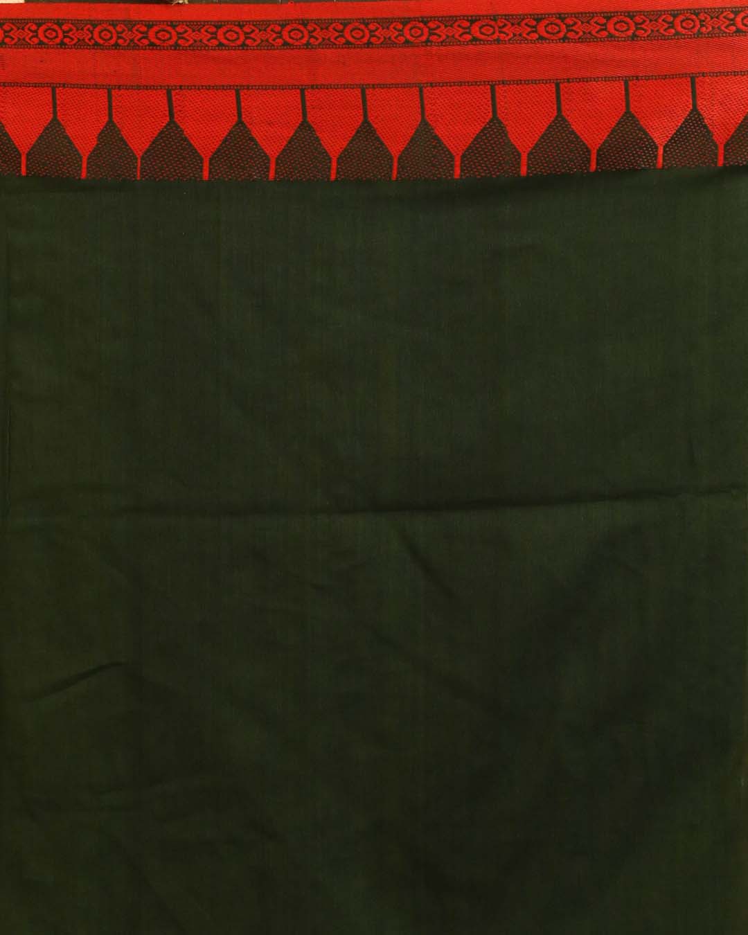 Indethnic Green Solid Party Wear - Saree Detail View