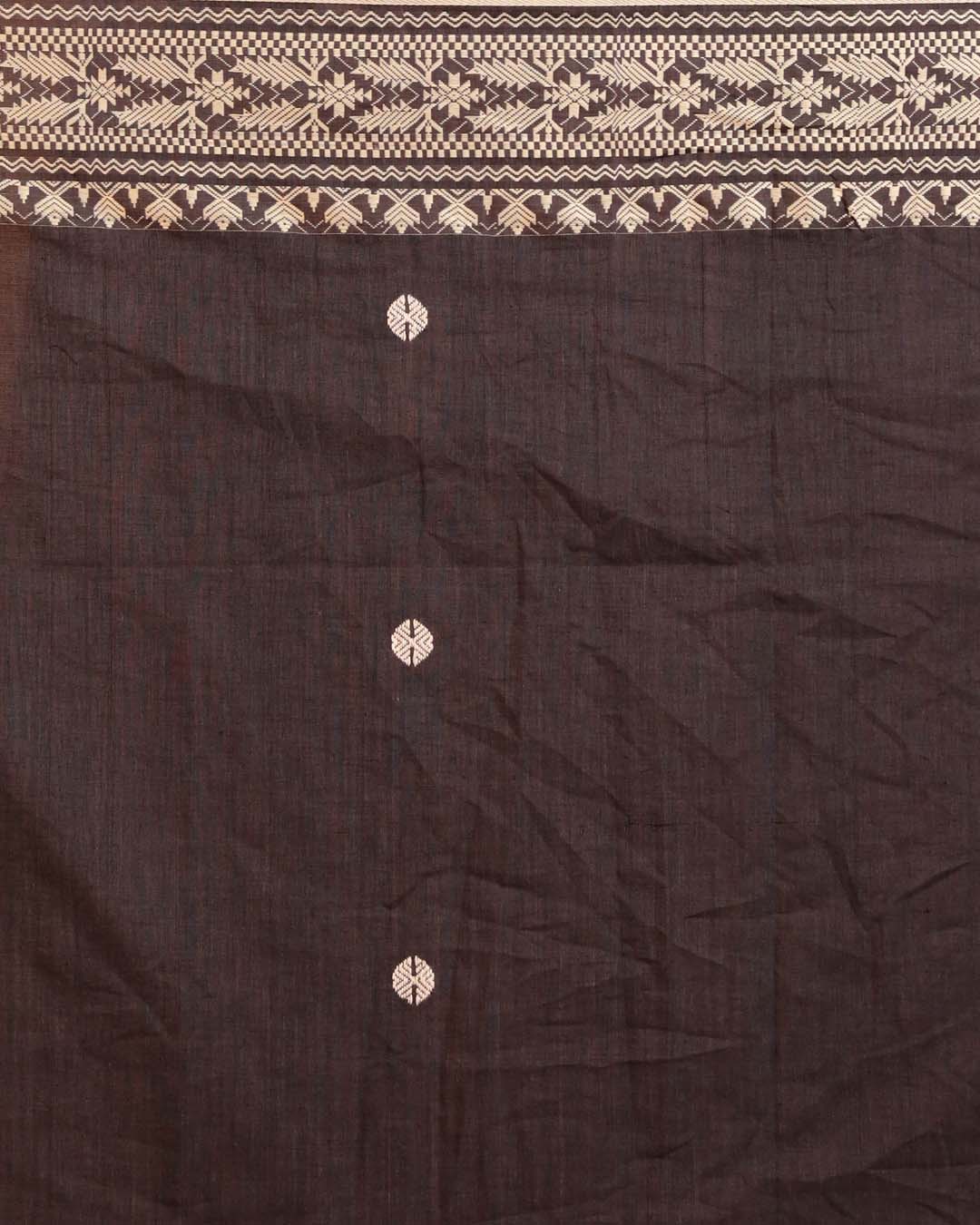 SLATE SERENITY (BENGAL HANDLOOM 100% PURE COTTON SAREE)