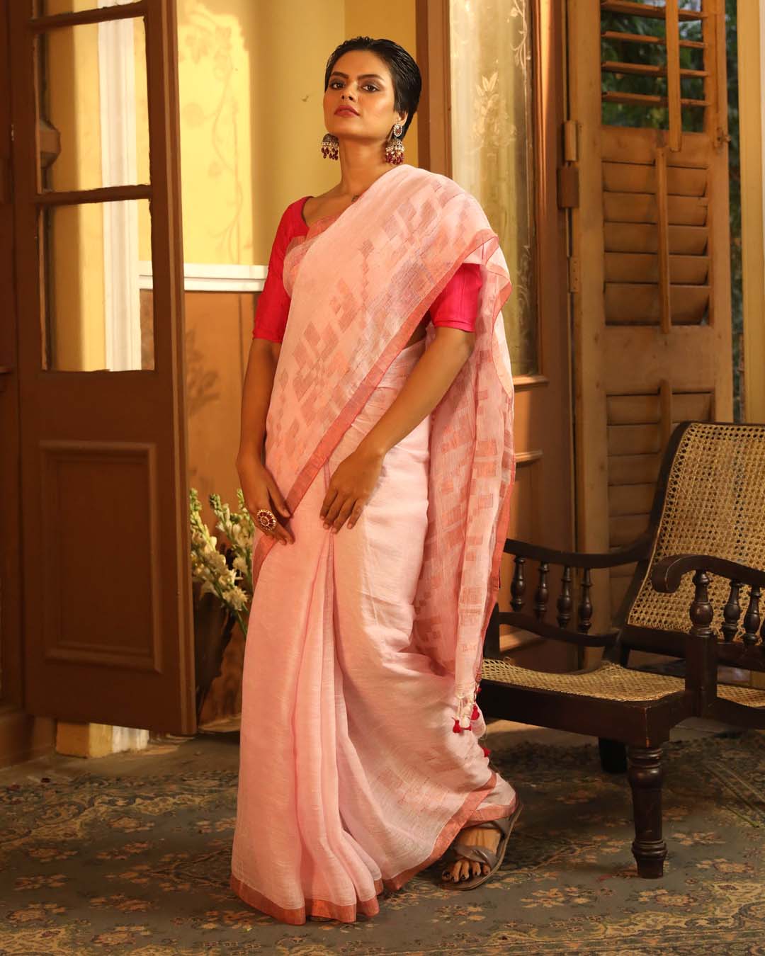 Indethnic White Solid Daily Wear - View 3