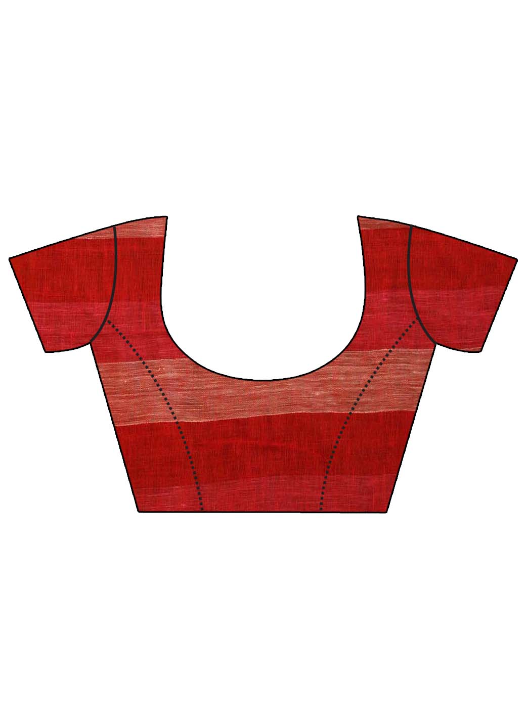 Indethnic Red Color Blocked Party Wear - View 2