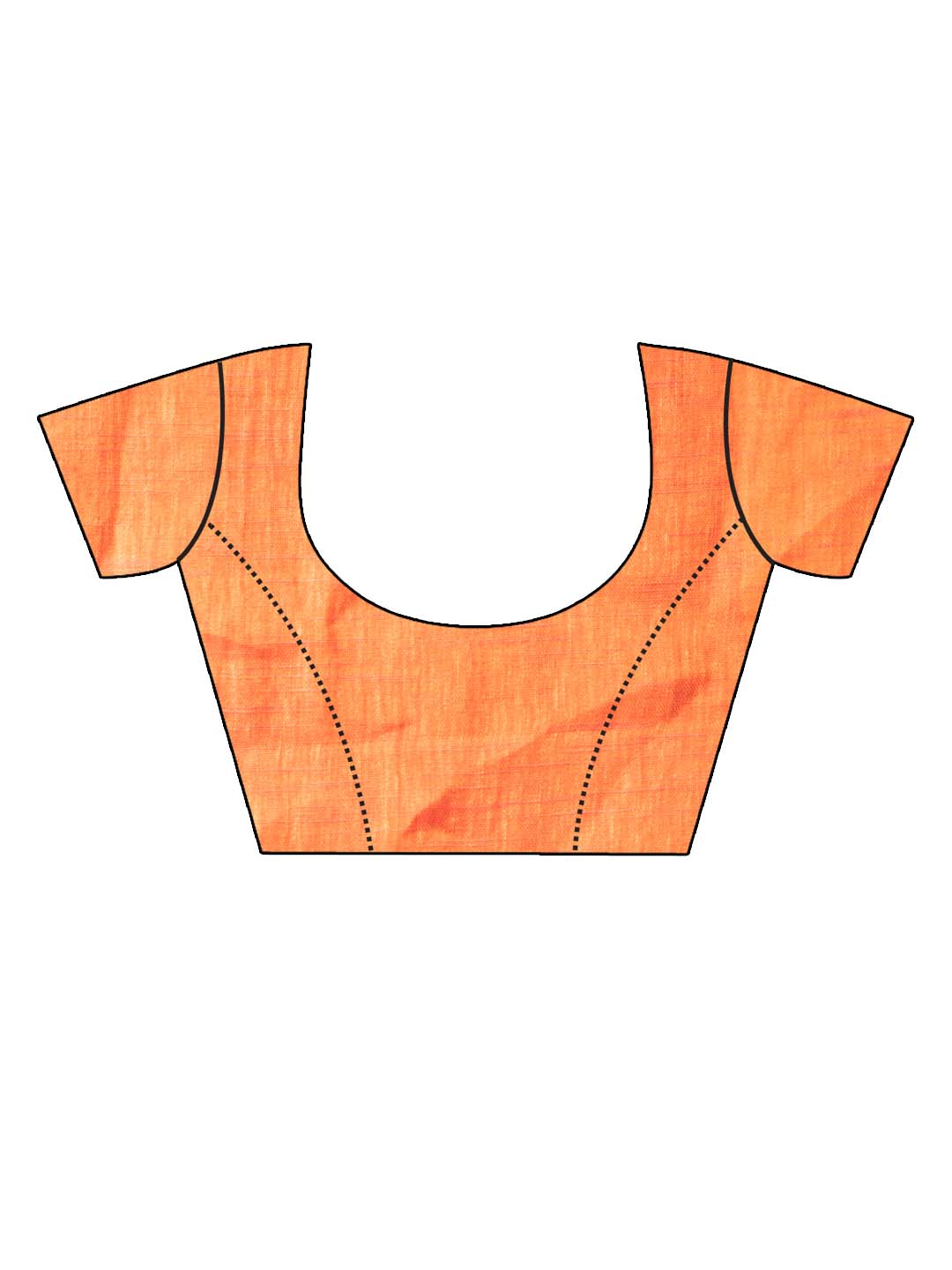 Indethnic Orange Solid Daily Wear - Blouse Piece View