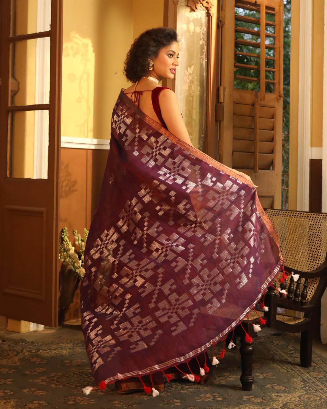 REGAL MAROON (SAREE)