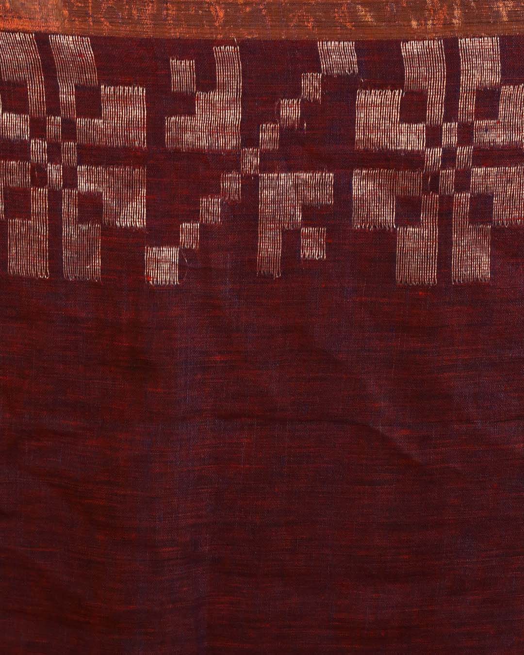 Indethnic Purple Solid Daily Wear - Saree Detail View