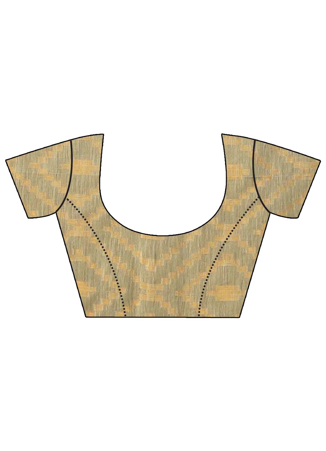 Indethnic Green Solid Party Wear - Blouse Piece View