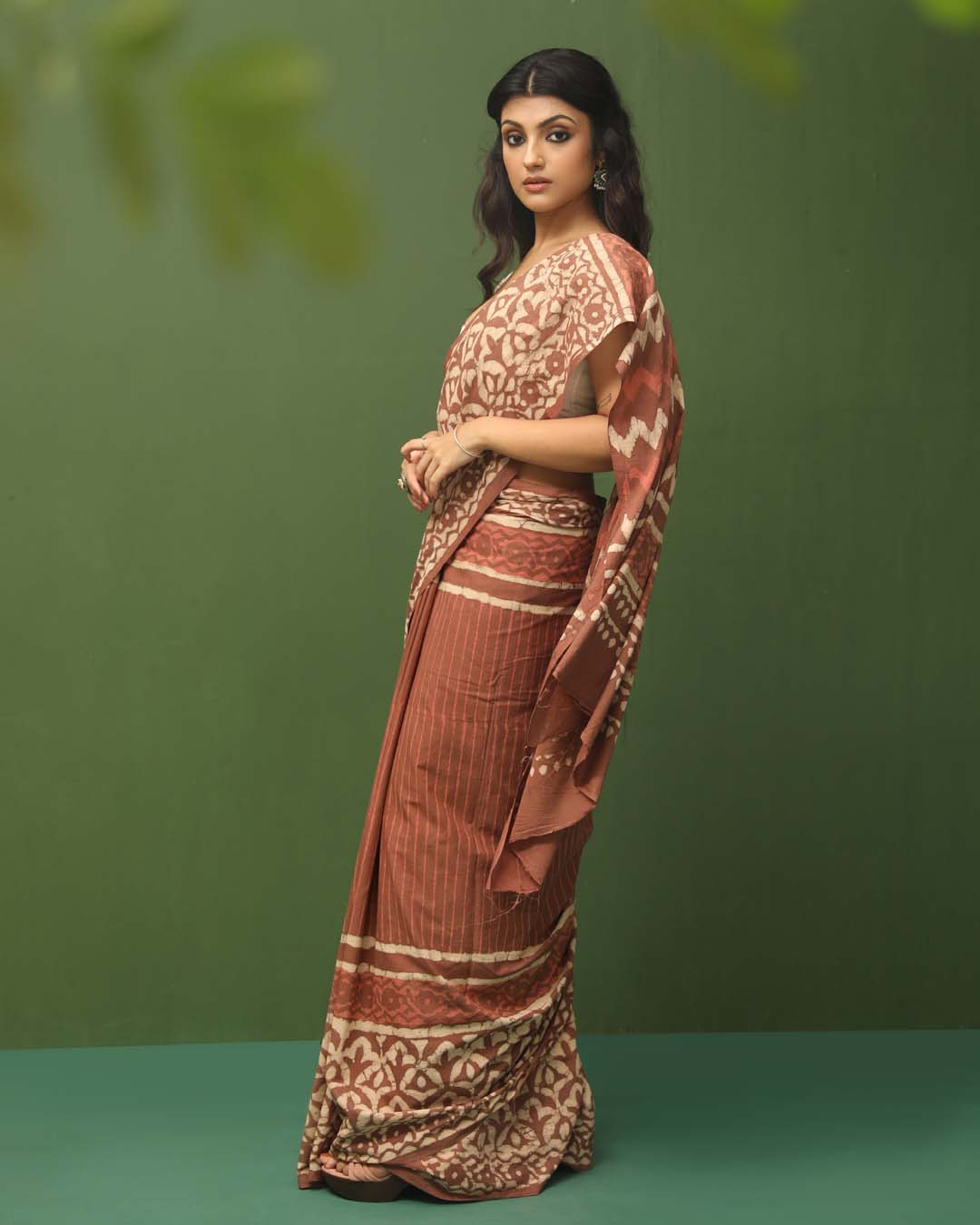 AUTUMN EMBER (BAGRU 100% PURE COTTON SAREE)