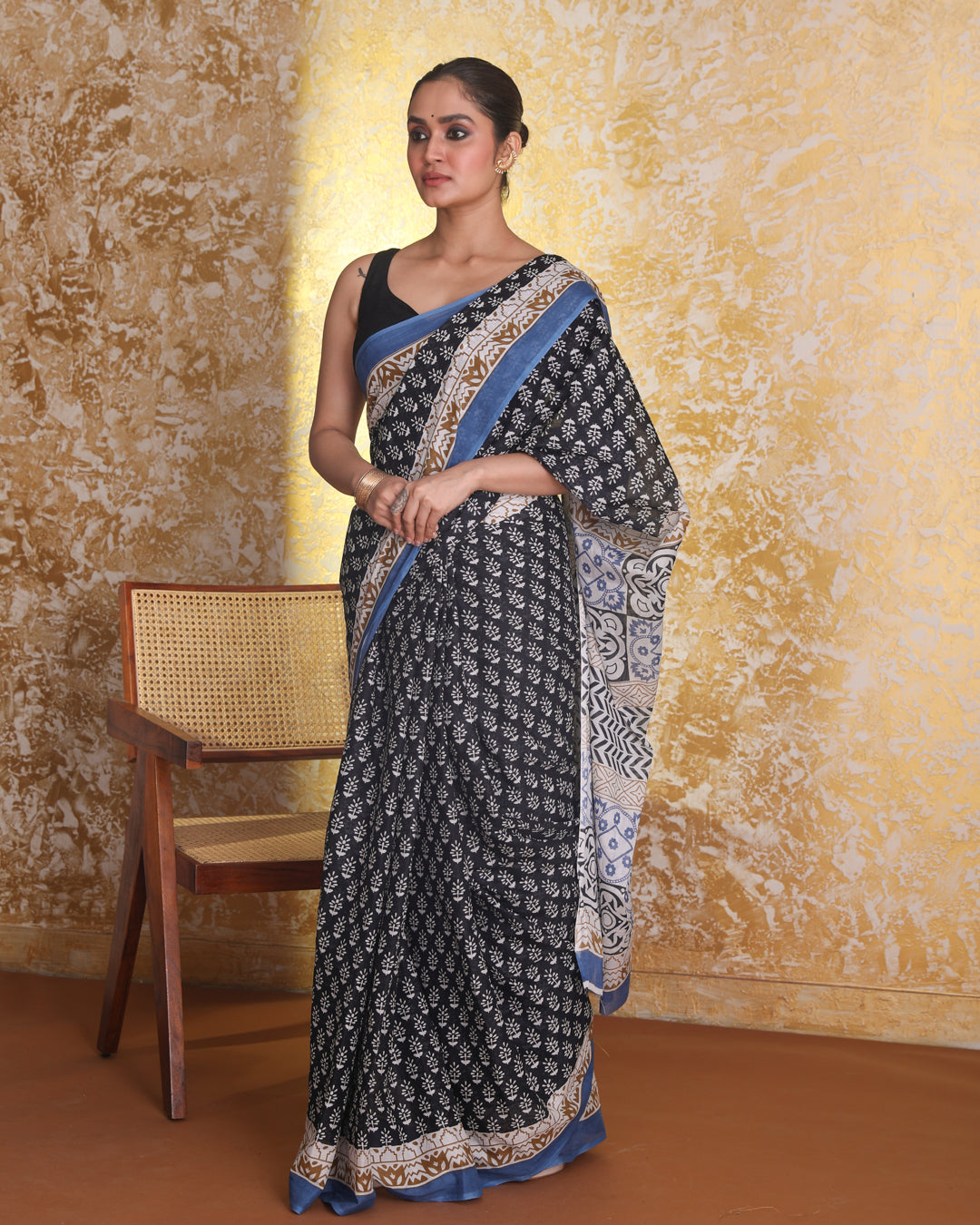 Bagru Black Printed Work Wear