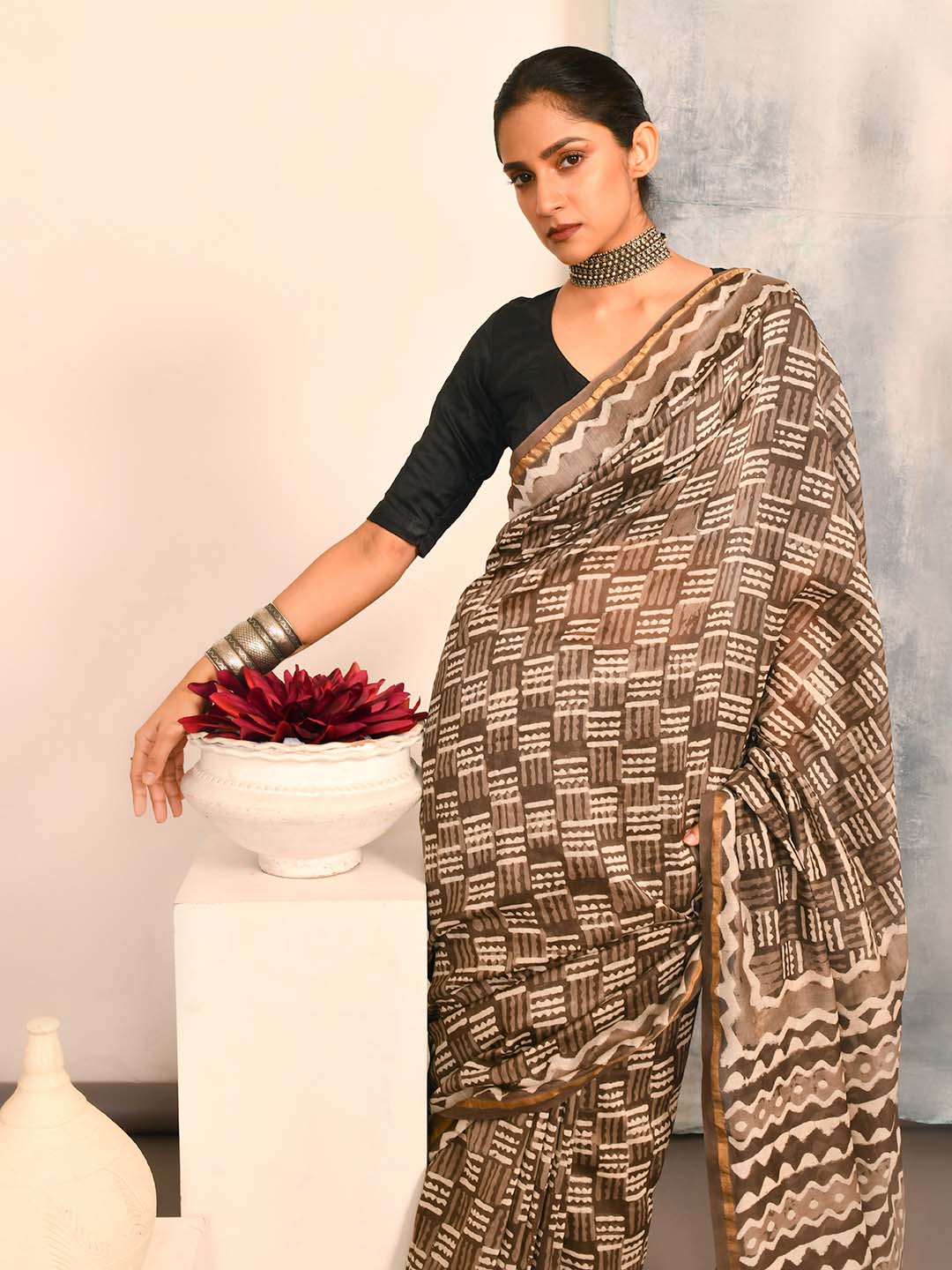 RUSTIC BROWN (SAREE)