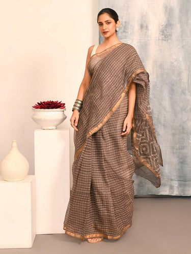 Bagru Grey Printed Work Wear