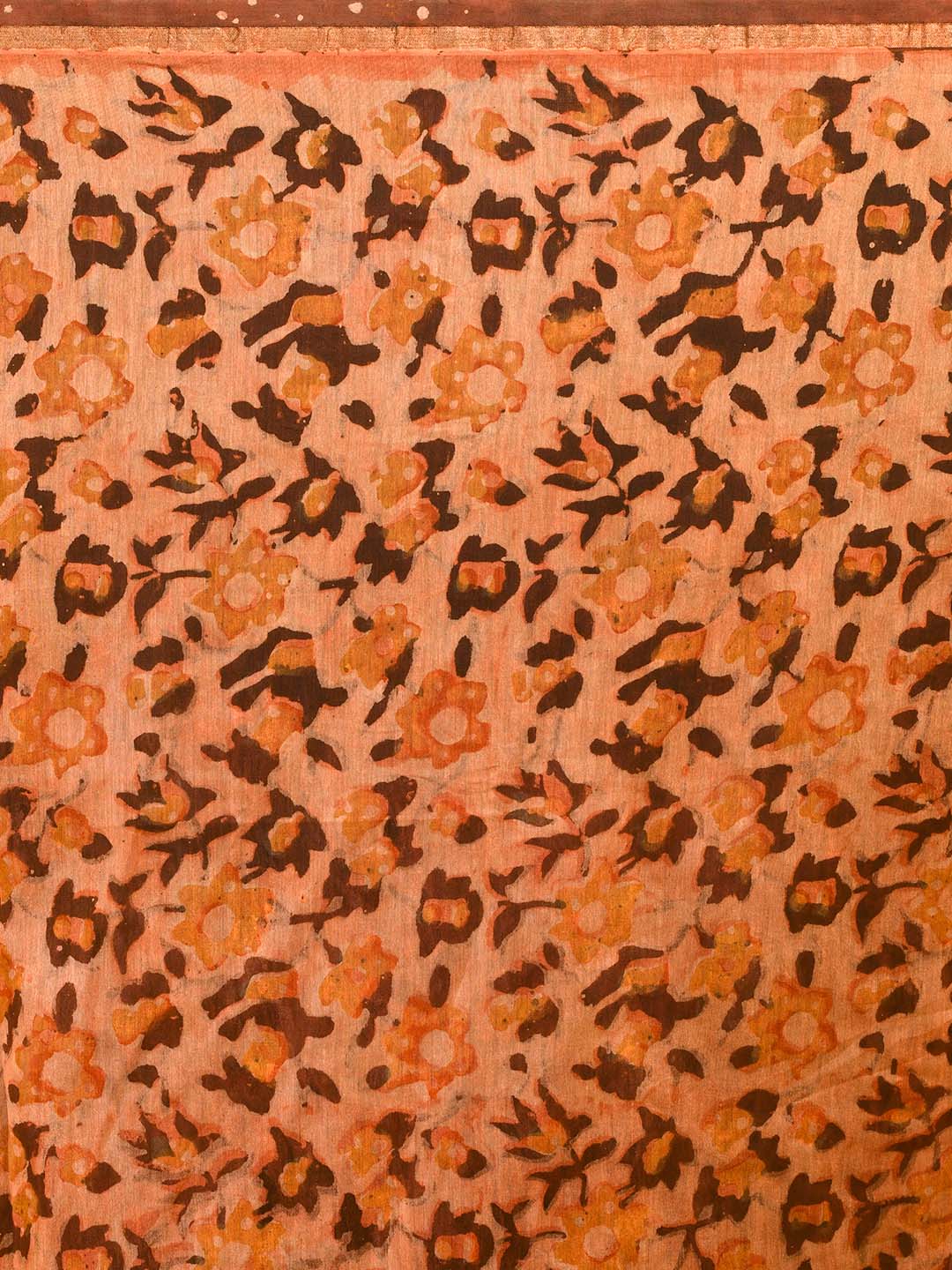 Bagru Orange Printed Work Wear