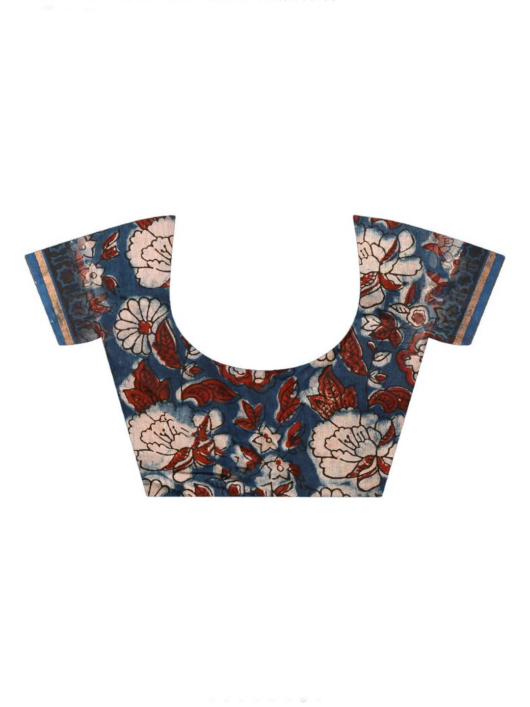 INDIGO ELEGANCE (BAGRU SILK COTTON SAREE)