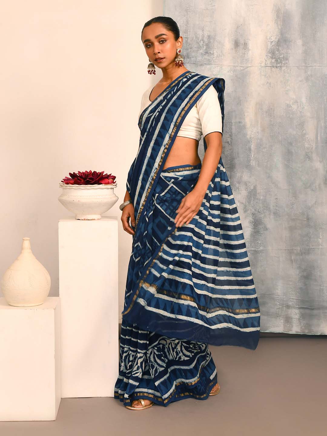 Bagru Indigo Printed Work Wear