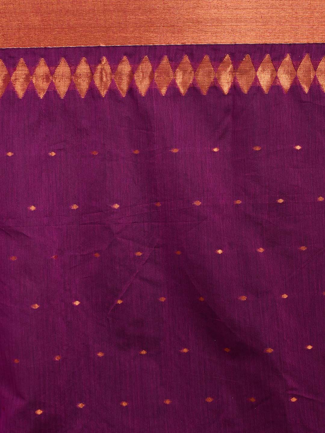 Jamdani Purple Woven Design Work Wear