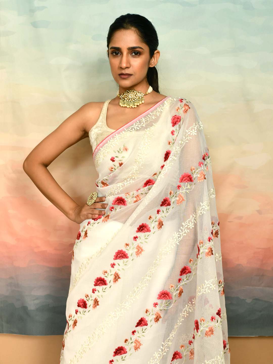 IVORY BLOSSOM (SAREE)