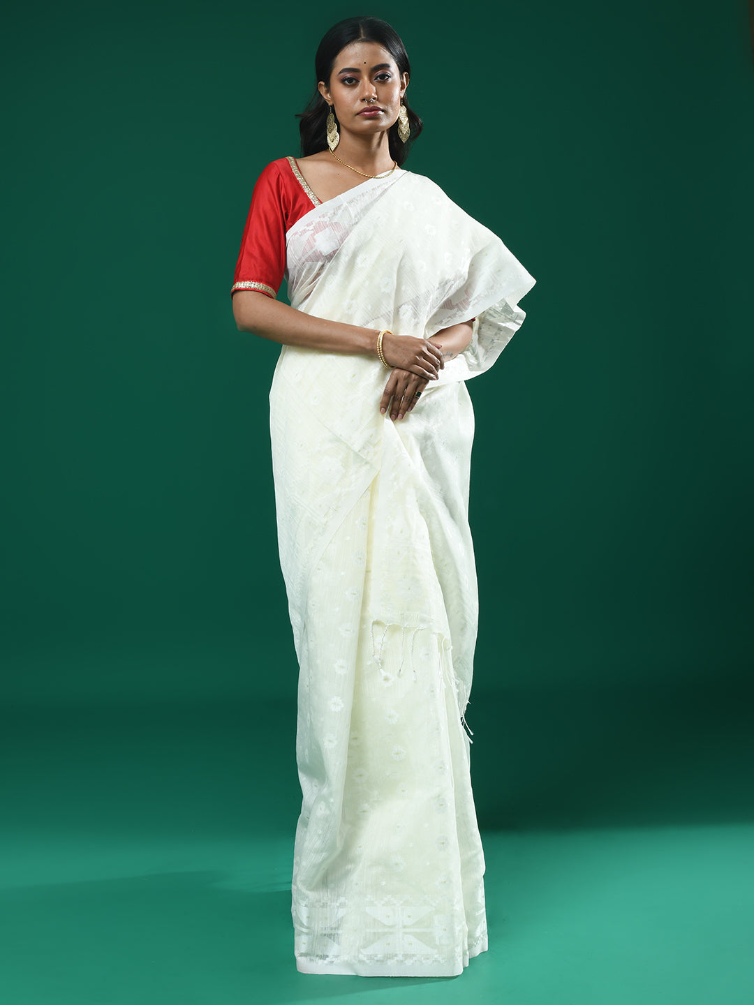 ETERNAL GRACE (HANDLOOM COTTON BLEND SAREE)