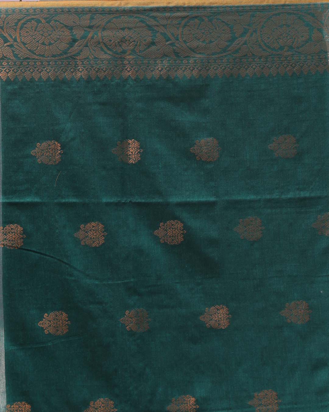 Jamdani Green Woven Design Traditional Wear