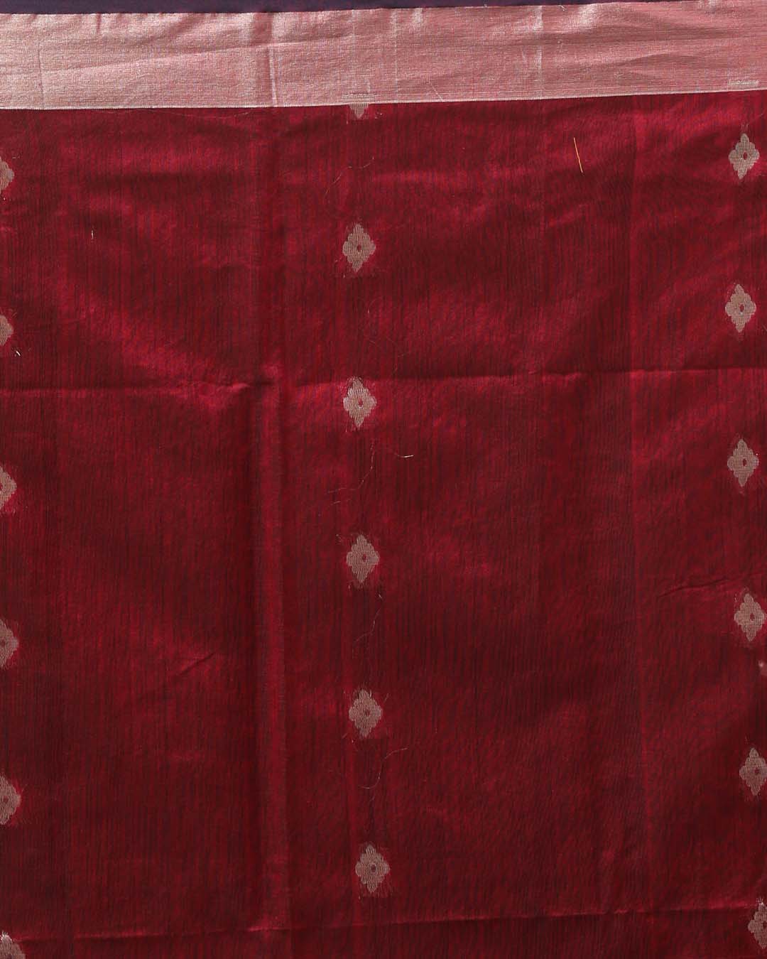 Jamdani Magenta Woven Design Traditional Wear