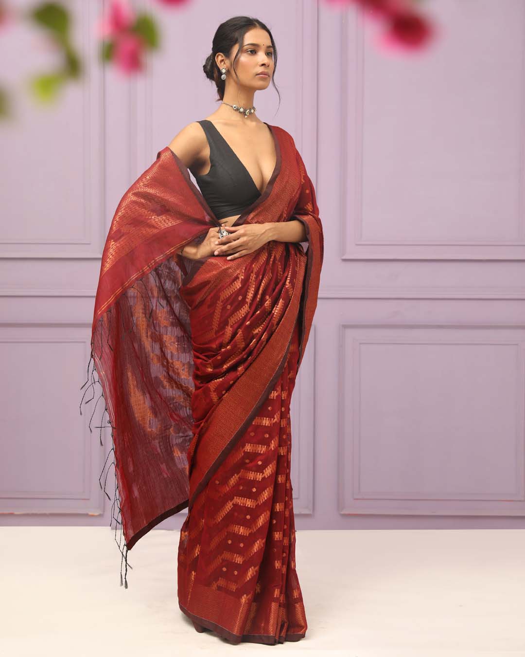 BURGUNDY GRACE (SAREE)