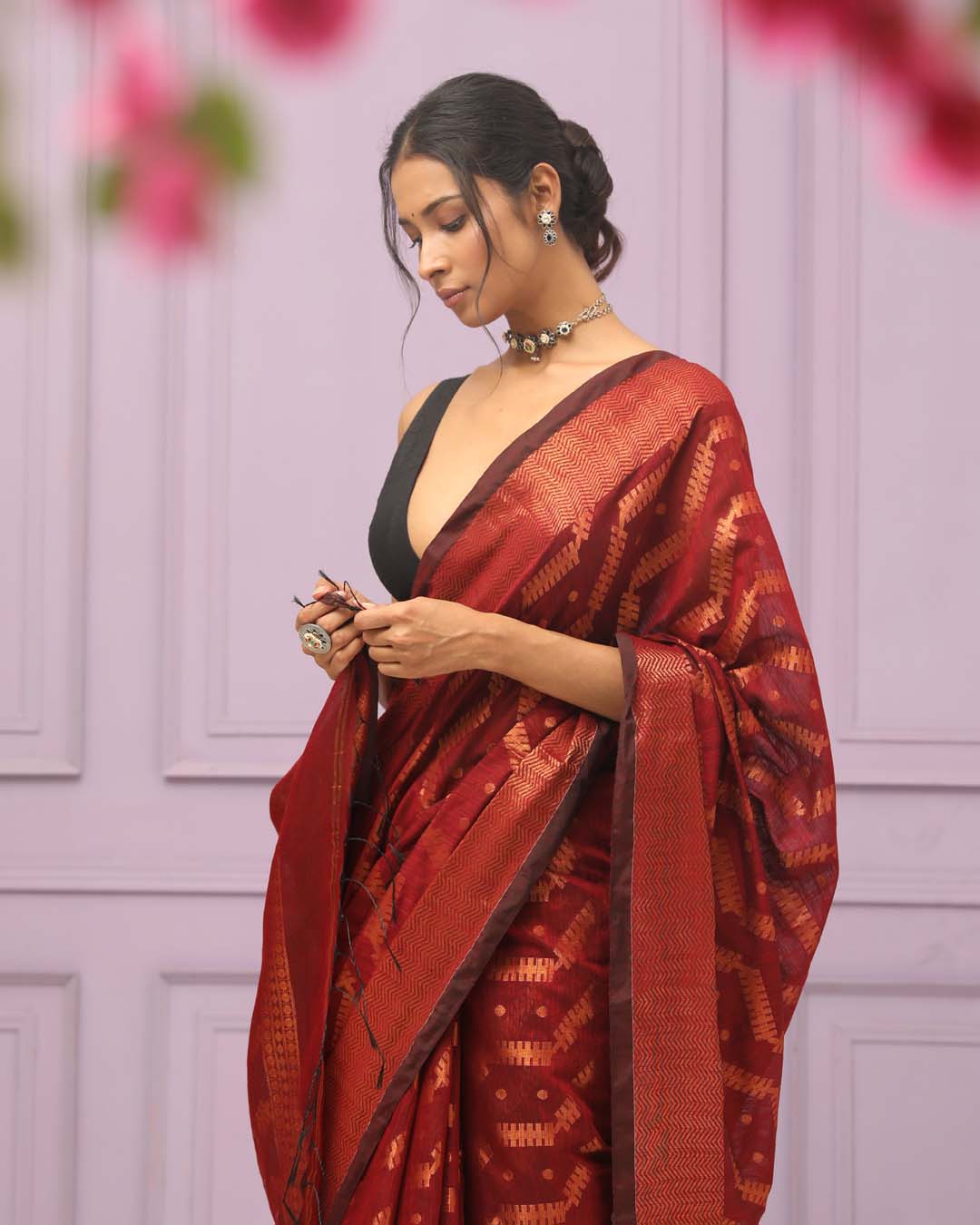 BURGUNDY GRACE (SAREE)