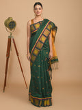 EMERALD ESSENCE (HANDLOOM COTTON BLEND SAREE)