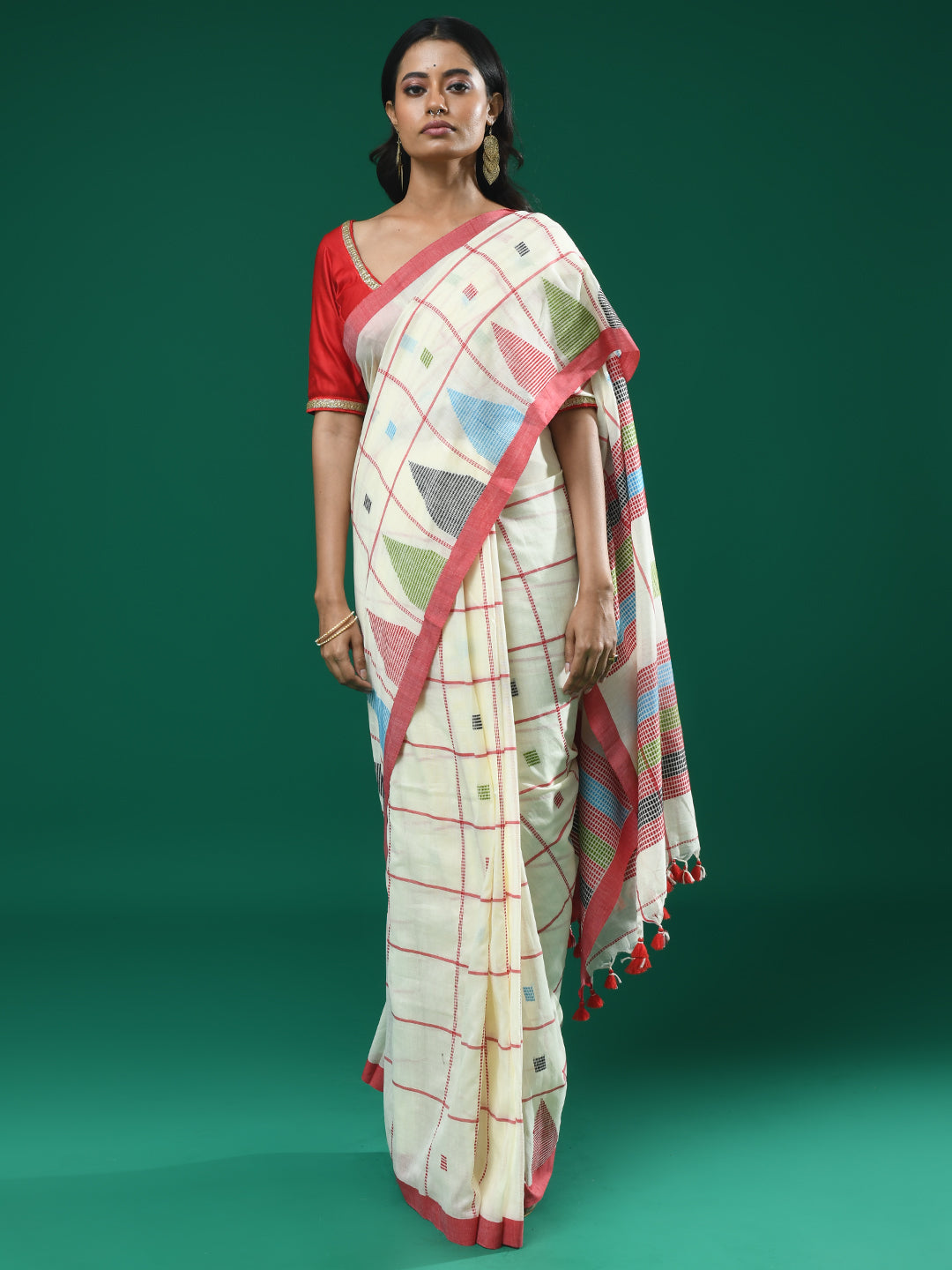 CELESTIAL WHITE (HANDLOOM 100% PURE COTTON SAREE)