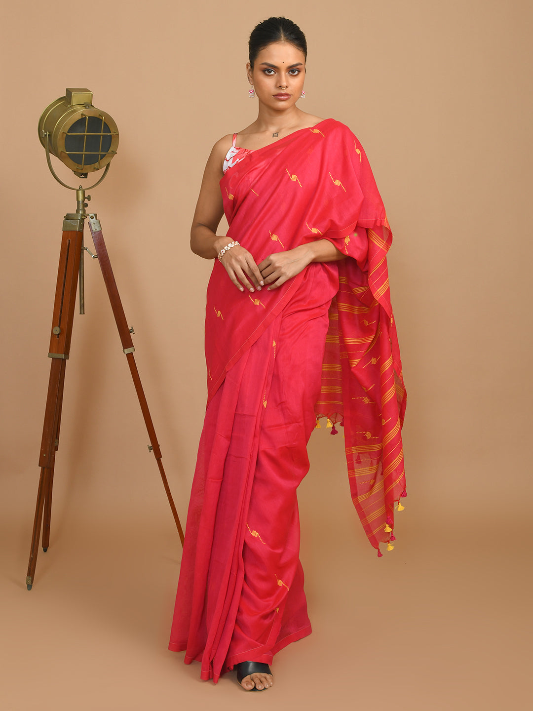 ROSEATE GLOW (HANDLOOM 100% PURE COTTON SAREE)