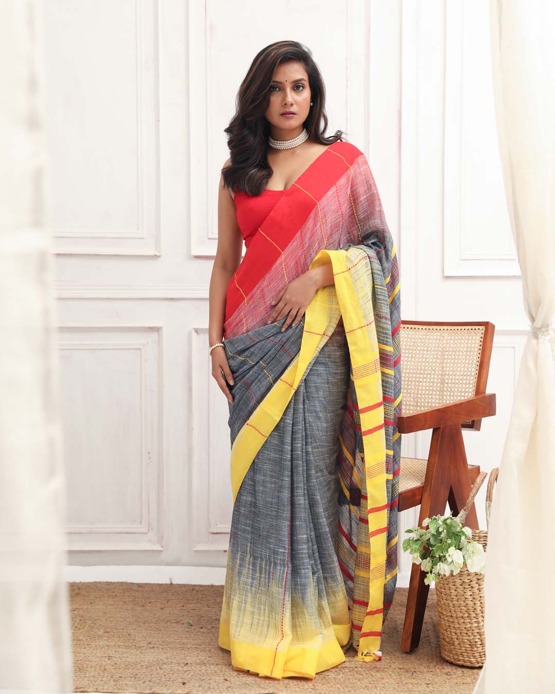 SLATE ELEGANCE (SAREE)