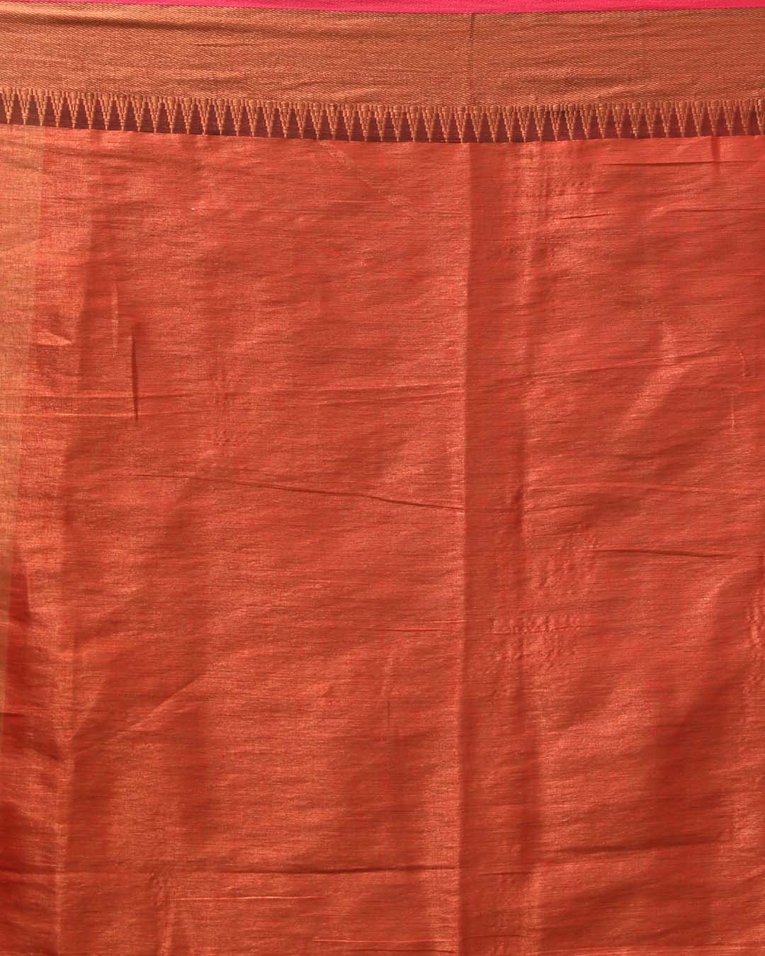 RUST RADIANCE (BENGAL HANDLOOM COTTON BLEND SAREE)