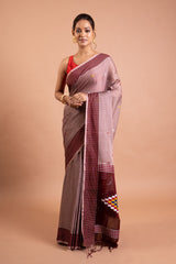 Madhura Gridline Handloom Cotton Saree