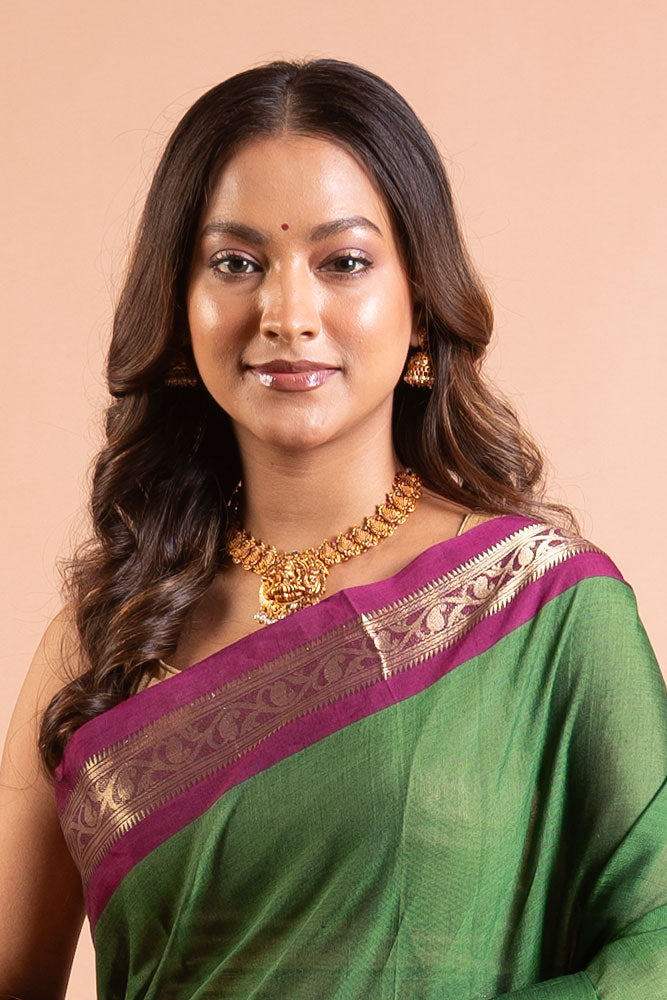 Vanya Vatika Handloom Cotton Saree