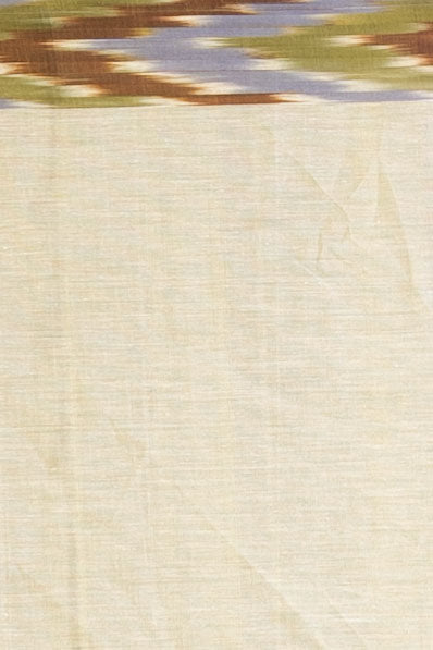 Pristine Lemon Ikat Butta Pure Handloom Cotton Saree