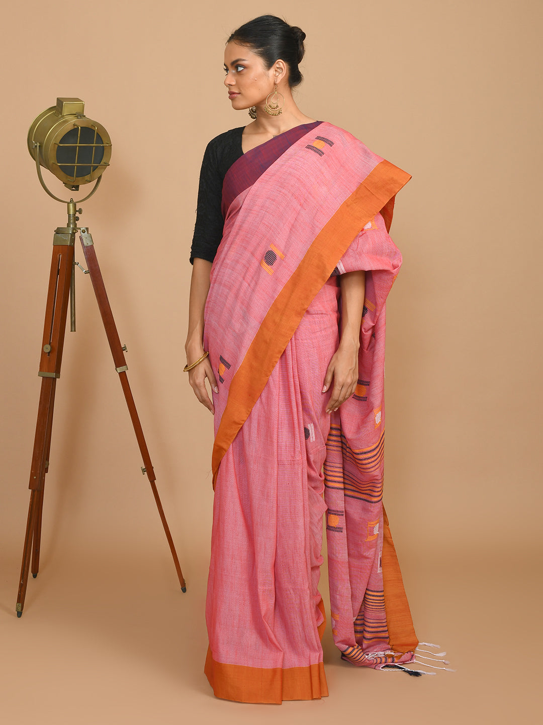 CRIMSON ELEGANCE (HANDLOOM 100% PURE COTTON SAREE)