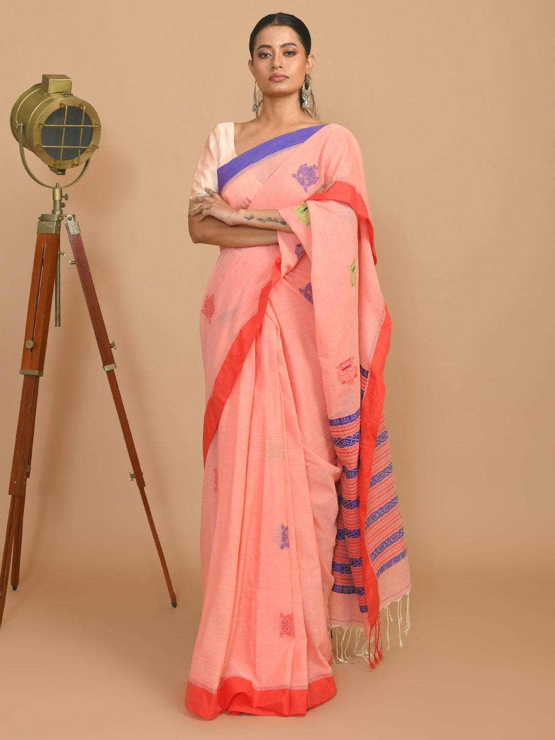 PINK REVERIE (HANDLOOM 100% PURE COTTON SAREE)