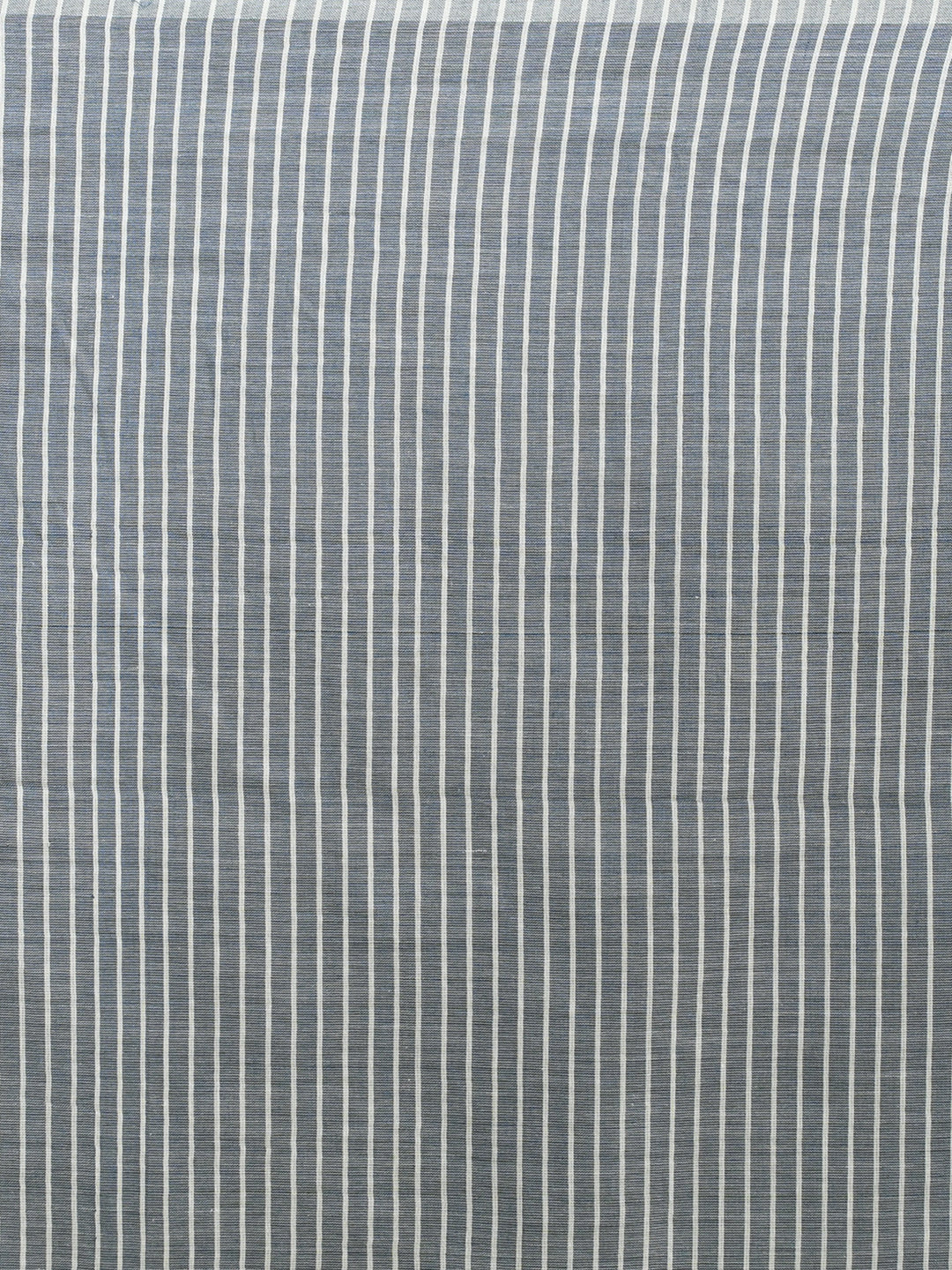 Grey Striped Daily Wear  Saree