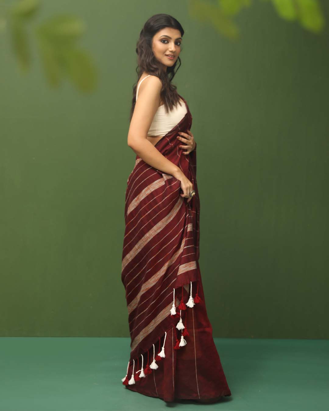 BURGUNDY ELEGANCE (SAREE)