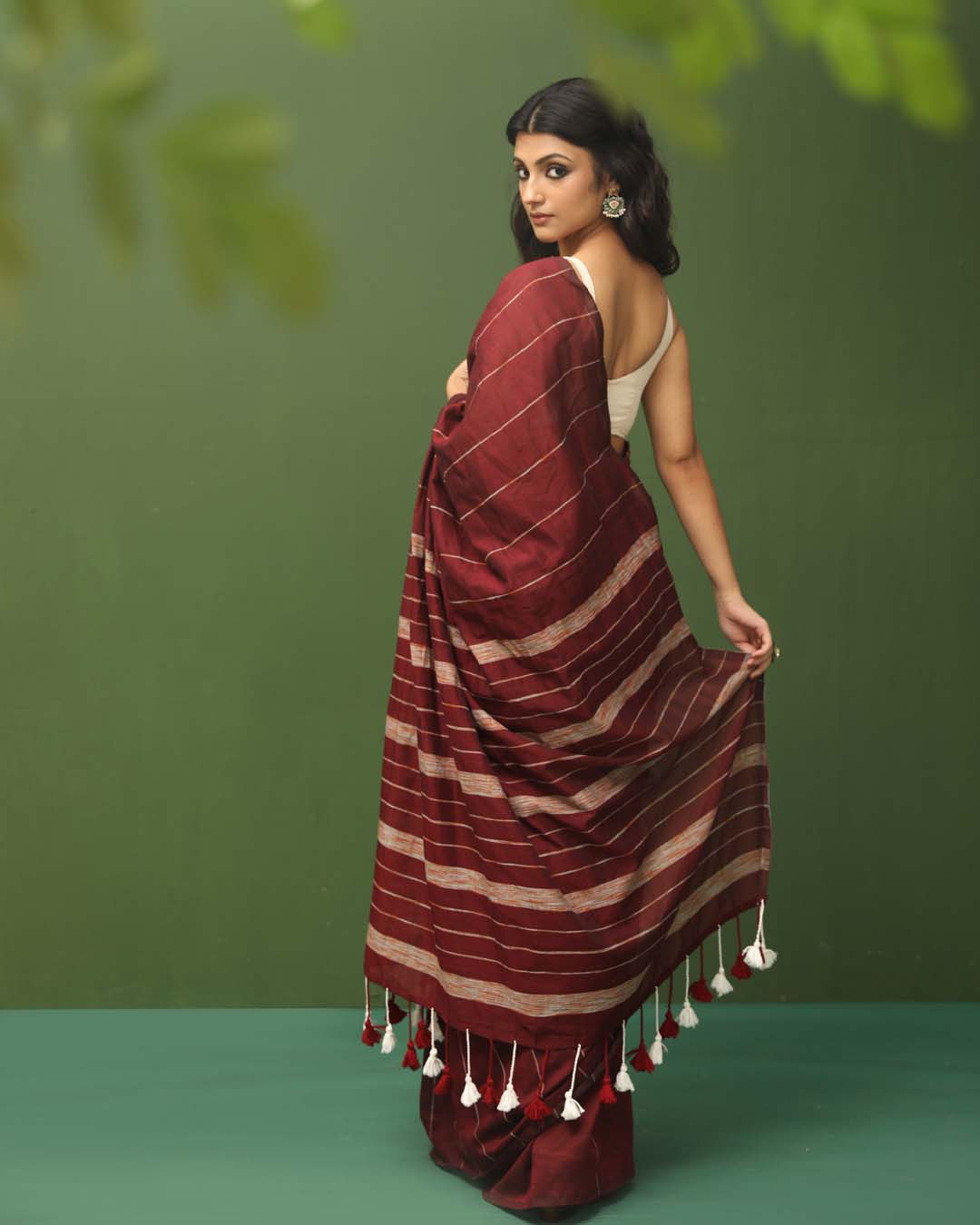 BURGUNDY ELEGANCE (SAREE)